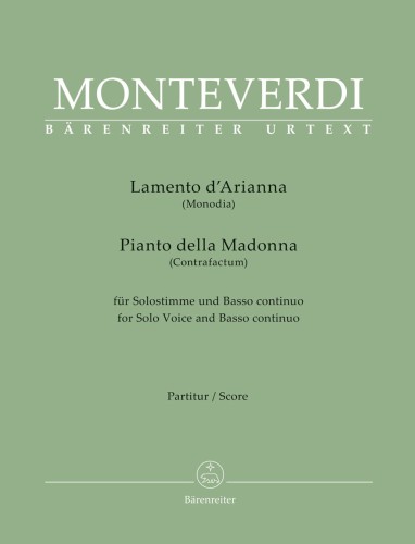 Claudio Monteverdi: Lamento d'Arianna (Monodia) i Pianto della Madonna (Contrafactum) - nuty na głos sopran lub mezzosopran z fortepianem