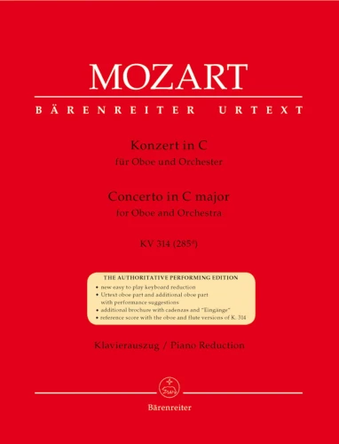 Wolfgang Amadeus Mozart: Concerto for Oboe and Orchestra C major KV 314 (285d) - koncert obojowy C-dur - nuty na obój i fortepian