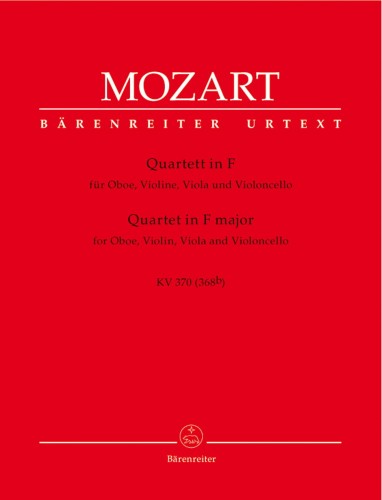 Wolfgang Amadeus Mozart: Quartet for Oboe, Violin, Viola and Violoncello F major KV 370 (368b) - kwartet F-dur - nuty na obój, skrzypce, altówkę i wiolonczelę