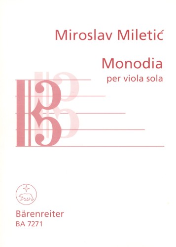 Miroslav Miletic: Monodia per Viola sola (1990) - nuty na altówkę solo