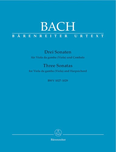 Jan Sebastian Bach: Three Sonatas for Viola (Viola da gamba) and Harpsichord BWV 1027-1029 - nuty na altówkę i klawesyn lub fortepian