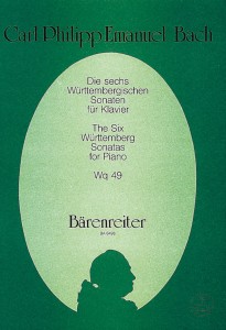 Carl Philipp Emanuel Bach: The Six Wurttemberg Sonatas for Piano Wq 49 - 6 sonat wirtemberskich - nuty na fortepian