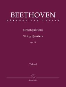 Ludwig van Beethoven: String Quartets op. 18 - sześć kwartetów - nuty na kwartet smyczkowy