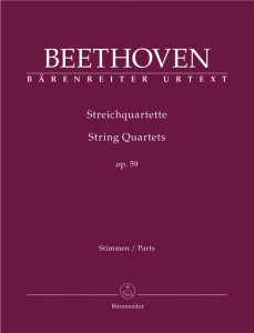 Ludwig van Beethoven: String Quartets op. 59 - trzy kwartety Razumowskiego - nuty na kwartet smyczkowy