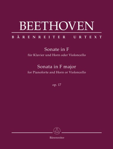 Ludwig van Beethoven: Sonate F major for Pianoforte and Horn or Violoncello op. 17 - sonata waltorniowa F-dur - nuty na róg lub wiolonczelę i fortepian