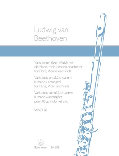 Ludwig van Beethoven: Variations on 'La ci darem la mano' WoO 28 - nuty na flet poprzeczny, skrzypce i altówkę