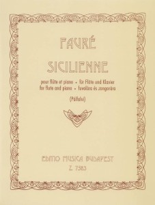 Gabriel Faure: Sicilienne op. 78 pour Flute et Piano - Siciliana - nuty na flet poprzeczny i fortepian