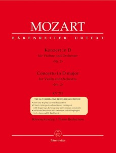 Wolfgang Amadeusz Mozart: Concerto D major for Violin and Orchestra no. 2 (KV 211) - koncert skrzypcowy nr 2 D-dur - nuty na skrzypce i fortepian