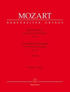 Wolfgang Amadeusz Mozart: Concerto for Violin and Orchestra KV 216 - koncert skrzypcowy nr 3 G-dur - partytura