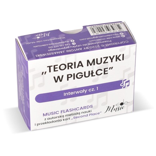 Teoria muzyki w pigułce: Interwały część 1 - muzykofiszki, karty do nauki, szkolna pomoc edukacyjna