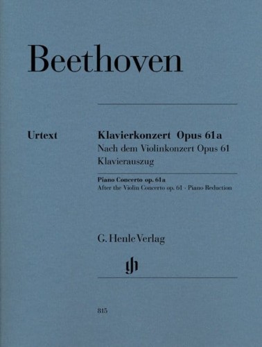 Ludwig van Beethoven: Piano Concerto op. 61a after the Violin Concerto op. 61 - koncert fortepianowy transkrypcja koncertu skrzypcowego - nuty na dwa fortepiany