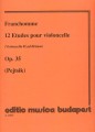 Auguste Franchomme: 12 Etudes pour violoncelle op. 35 et Violoncello II ad libitum - dwanaście etiud - nuty na wiolonczelę lub dwie wiolonczele