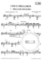 Maximo Diego Pujol: Cinco Preludios for guitar solo - 5 preludiów - nuty na gitarę klasyczną