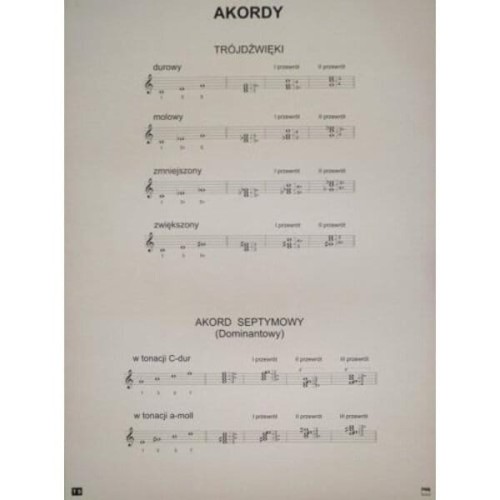 Tablice edukacyjne dla szkół muzycznych: Tablica T9 - Akordy