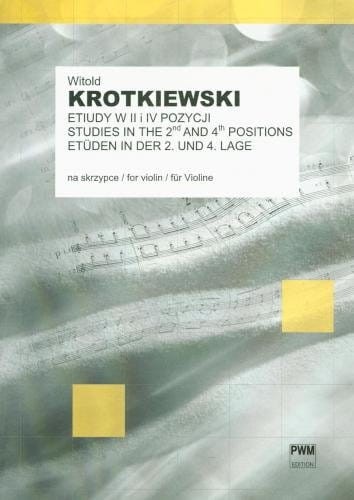 Etiudy w II i IV pozycji na skrzypce - nuty na skrzypce - Witold Krotkiewski