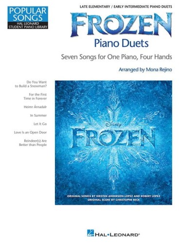 Popular Songs: Frozen Piano Duets - Mona Rejino - nuty na fortepian na cztery ręce (Kraina Lodu)