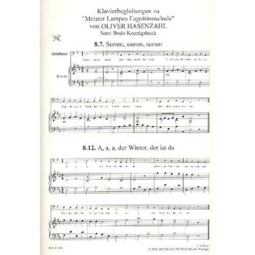 Oliver Hasenzahl: Meister Lampes Fagottinoschule 1 - akompaniament fortepianowy