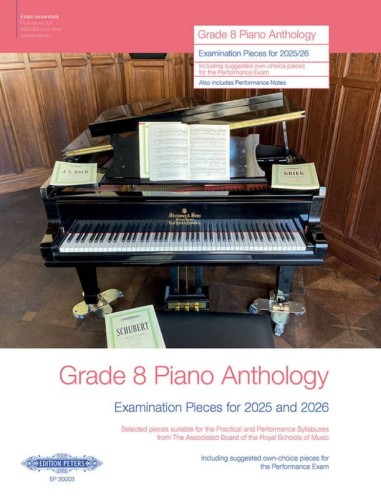 Grade 8 Piano Anthology 2025-2026 - wybór utworów egzaminacyjnych ABRSM - nuty na fortepian solo