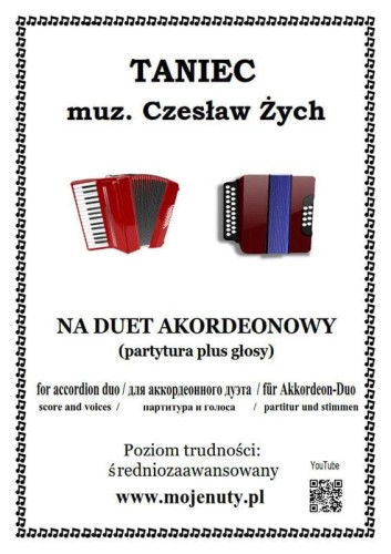 Taniec - Czesław Żych - nuty na duet akordeonowy (partytura + głosy)