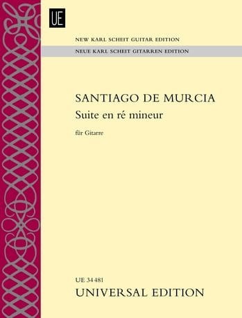 Santiago de Murcia - Suite en re mineur - nuty na gitarę solo