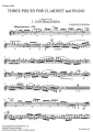 Paquito D'Rivera: Three Pieces for Clarinet and Piano - 3 utwory - nuty na klarnet i fortepian
