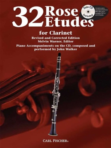 Cyrille Rose: 32 Etudes for Clarinet - Malvin Warner (+ płyta CD) - trzydzieści dwie etiudy - nuty na klarnet