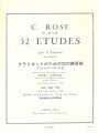 Cyrille Rose: 32 Etudes pour la Clarinette d'apres Ferling - Pierre Lefebvre - trzydzieści dwie etiudy - nuty na klarnet