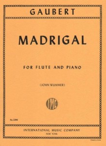 Philippe Gaubert: Madrigal for Flute and Piano - nuty na flet poprzeczny z fortepianem