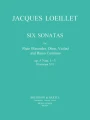 Jacques Loeillet: Six Sonatas op. 5 for Flute and Basso continuo Volume 1 - Trzy sonaty nr 1-3 - nuty na flet poprzeczny lub obój lub flet prosty lub skrzypce i fortepian