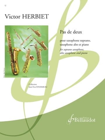 Victor Herbiet: Pas de deux pour saxophone soprano et alto et piano - nuty na duet saksofon sopranowy i altowy z fortepianem