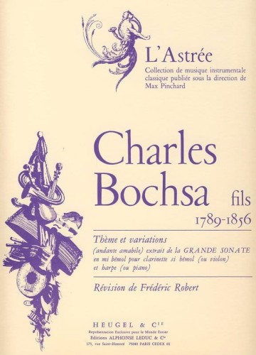 Charles Bochsa (Robert Nicholas): Theme et Variations pour Clarinette et Harpe - nuty na klarnet i harfę