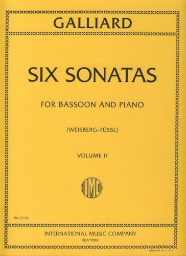Johann Ernst Galliard: Six Bassoon Sonatas - 6 sonat fagotowych część 2 - nuty na fagot i fortepian