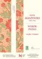 Piotr Maszyński: Wybór pieśni na głos i fortepian