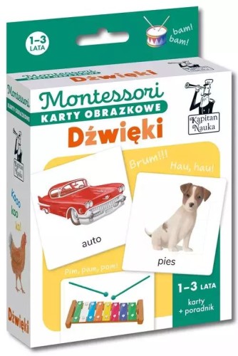 Karty obrazkowe Dźwięki - Montessori 17 karty