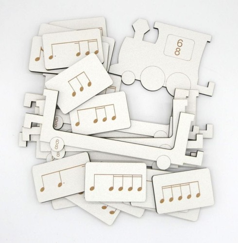 Pociąg Muzyczny - Takty ósemkowe w metrum 6/8 - układanka muzyczna