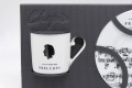 Muzyczny zestaw do espresso biały w czarne nuty i autograf Chopin - porcelanowa filiżanka ze spodkiem w eleganckim pudełku