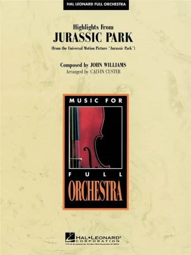 Music for Full Orchestra: John Williams - Highlights from Jurassic Park (Score & Parts) - nuty na orkiestrę