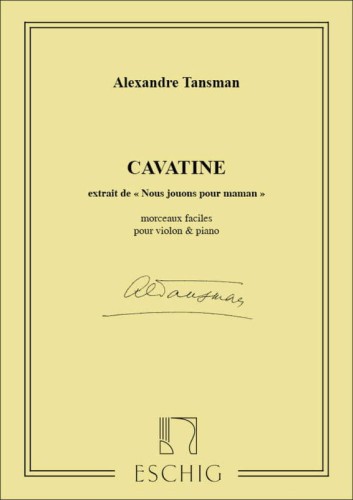 Aleksander Tansman: Nous jouons pour Maman 1 - Cavatine - nuty na skrzypce i fortepian dla początkujących
