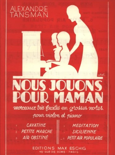 Aleksander Tansman: Nous jouons pour Maman 6 - Petit air populaire - nuty na skrzypce i fortepian dla początkujących