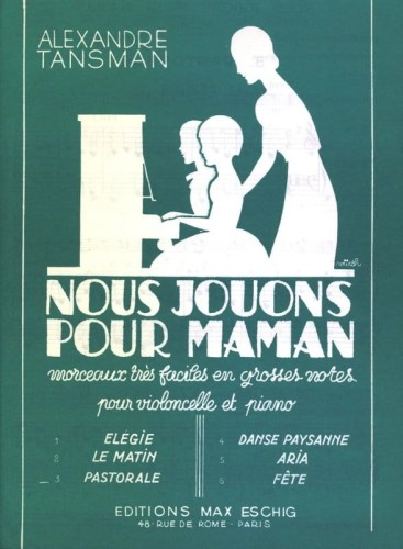 Aleksander Tansman: Nous jouons pour Maman 3 - Pastorale - nuty na wiolonczelę i fortepian dla początkujących