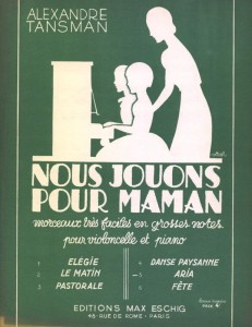 Aleksander Tansman: Nous jouons pour Maman 5 - Aria - nuty na wiolonczelę i fortepian dla początkujących