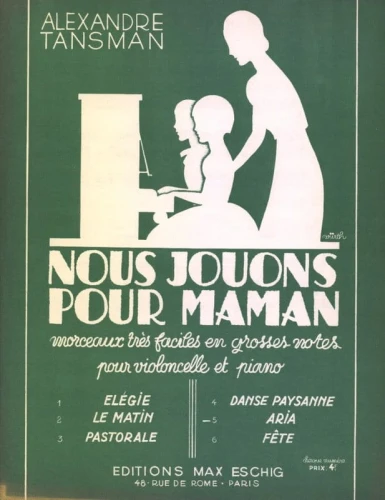 Aleksander Tansman: Nous jouons pour Maman 5 - Aria - nuty na wiolonczelę i fortepian dla początkujących