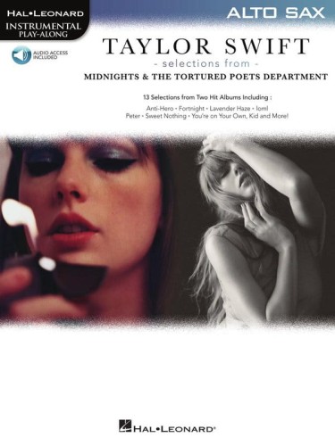 Taylor Swift: Selections from Midnights & The Tortured Poets Department: Alto Sax - 13 piosenek - nuty na saksofon altowy (+ audio online)