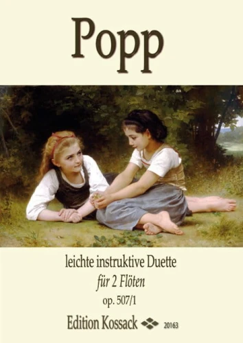 Wilhelm Popp: Leichte Instruktive Duette op. 507 Volume 1 - łatwe szkolne duety fletowe - nuty na dwa flety poprzeczne