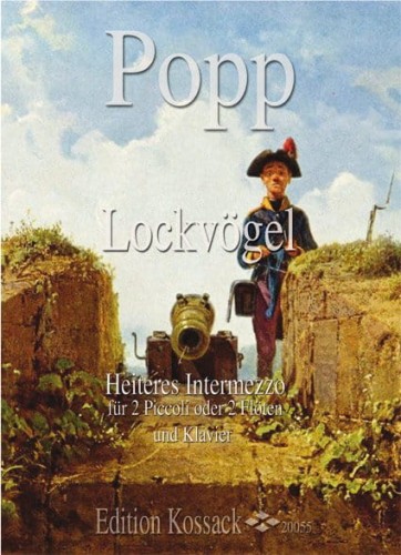 Wilhelm Popp: Lockvogel Heiteres Intermezzo op. 449 - nuty na dwa flety piccolo lub poprzeczne i fortepian