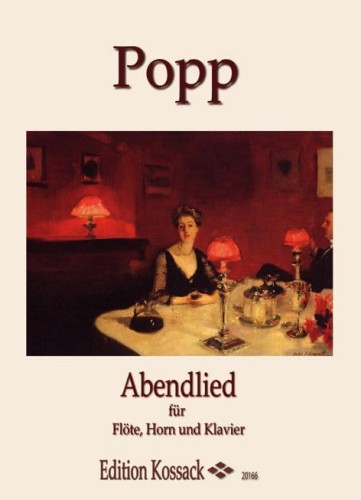 Wilhelm Popp: Abendlied op. 306 - nuty na flet poprzeczny, waltornię (róg) i fortepian