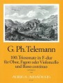 Georg Philipp Telemann: Triosonate F-dur No. 100 TWV 42 F:16 - Trio Sonata F major - nuty na obój, fagot lub wiolonczelę i fortepian