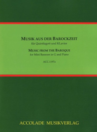 Musik aus der Barockzeit fur Quintfagott und Klavier - Jorg Mohler - muzyka barokowa - nuty na fagottino i fortepian