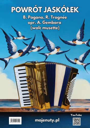 Powrót jaskółek - walc musette - Arkadiusz Gembara - nuty na akordeon solo