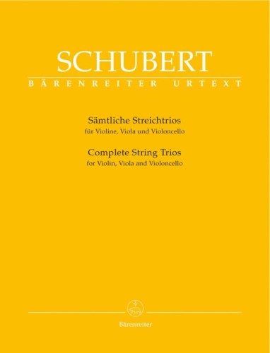 Franz Schubert: Complete String Trios for Violin, Viola and Violoncello - tria smyczkowe wydanie kompletne - nuty na skrzypce, altówkę i wiolonczelę